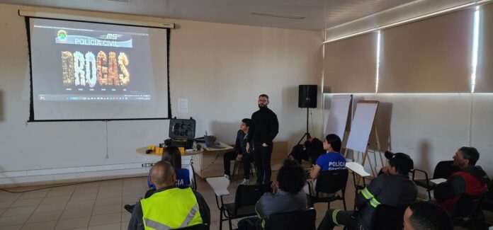 Polícia Civil realiza palestra em usina no âmbito da Semana Interna de Prevenção de Acidentes do Trabalho em Caarapó