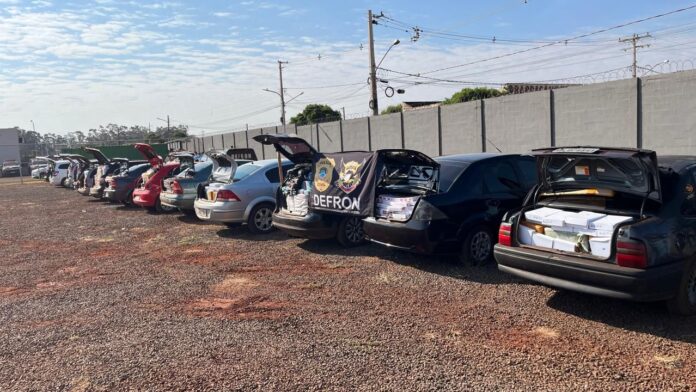 Polícia Civil, no âmbito da Operação Protetor, apreende 15 veículos carregados com produtos contrabandeados e descaminhados