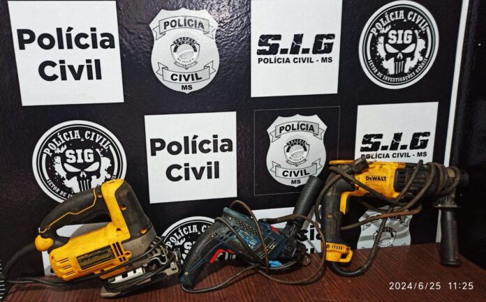 Polícia Civil recupera ferramentas furtadas e prende o receptador em Fátima do Sul