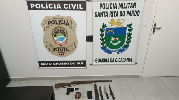 Polícia Civil, com apoio da Polícia Militar, no âmbito da Operação Basta, soluciona 4 furtos, prende receptador, recupera objetos e prende suspeito de tráfico com arma de fogo em Santa Rita do Pardo