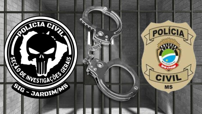 Em Jardim, Polícia Civil do Mato Grosso do Sul prende condenado por tráfico de drogas oriundo do Estado de São Paulo