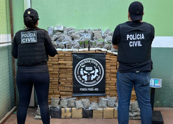 Polícia Civil fechou um armazém de depósito de Maconha e skunk em Ponta Porã
