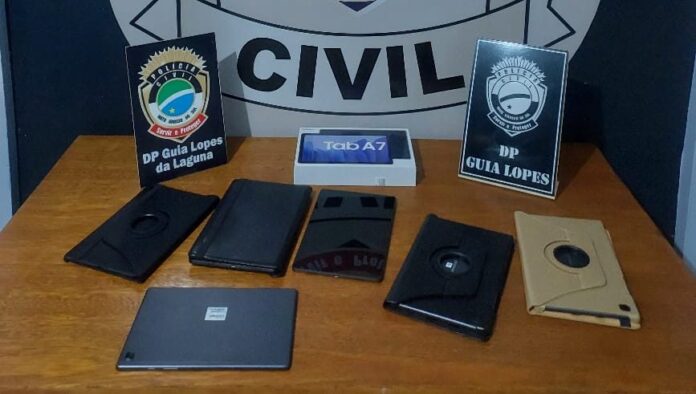 Polícia Civil recupera tablets furtados da APAE e prende receptadores em Guia Lopes da Laguna
