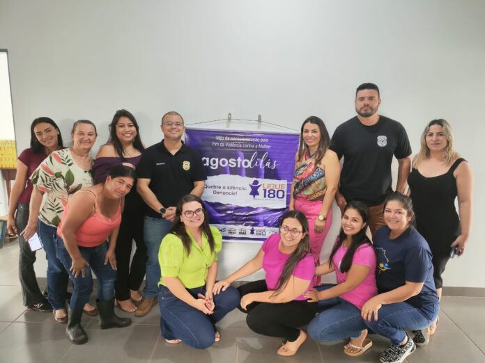 Em alusão ao “Agosto Lilás”, Polícia Civil realiza visita institucional ao CRAS e CREAS, em Coronel Sapucaia
