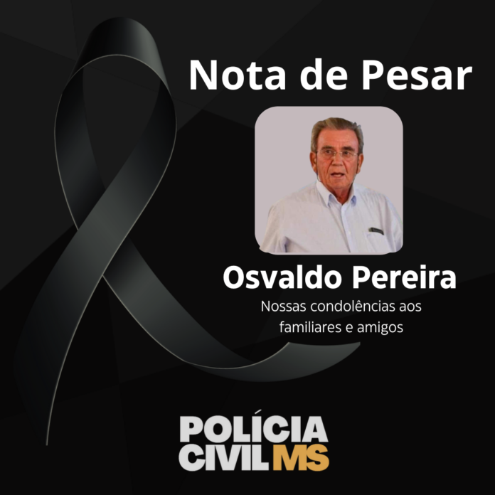 Nota de falecimento – perito médico legista Osvaldo Pereira