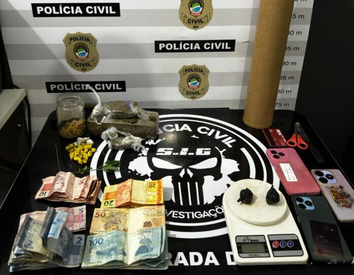 Polícia Civil prende três traficantes em Nova Alvorada do Sul