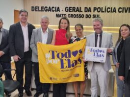 Delegado-Geral recebe desembargadora do TJMS para fortalecimento de ações da campanha “Todos por Elas”