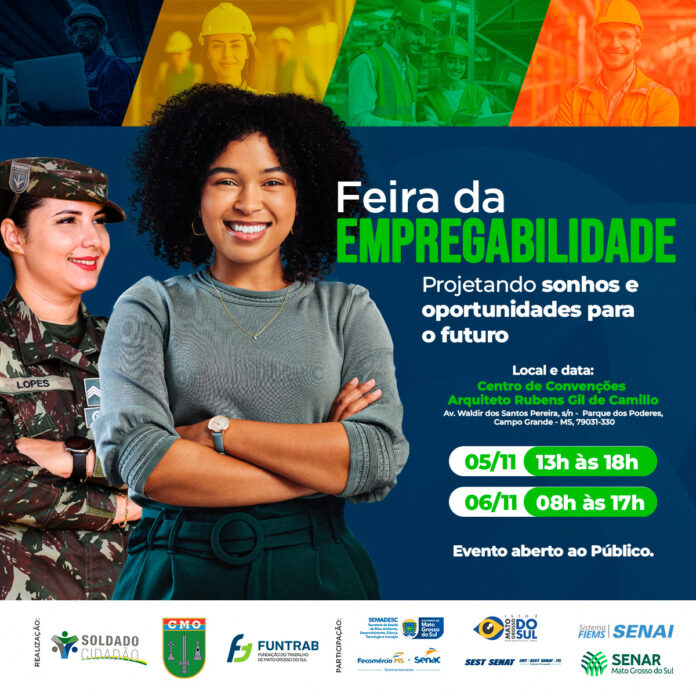 Comando Militar do Oeste e Funtrab promovem a 3ª Feira da Empregabilidade para ex-militares e população geral em Campo Grande
