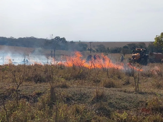 Cabo rompido pode ter iniciado incêndio em vegetação de fazenda Cabo rompido pode ter iniciado incêndio em vegetação de fazenda