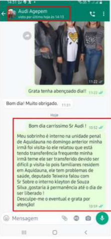 Ivanir Fernanda Nunes tinha ligação com Aud de Oliveira Chaves, ex-diretor da Agepen  