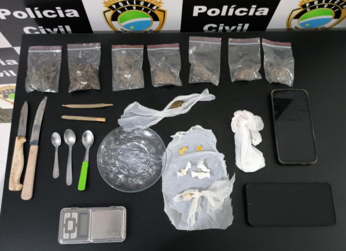 Em Camapuã, Polícia Civil prende traficante em flagrante durante cumprimento de mandado de busca domiciliar