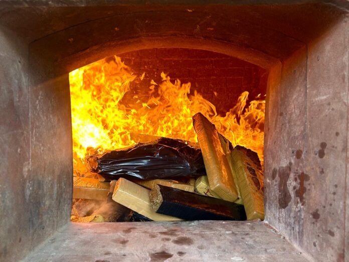 Em Camapuã, Polícia Civil incinera 251kg de maconha