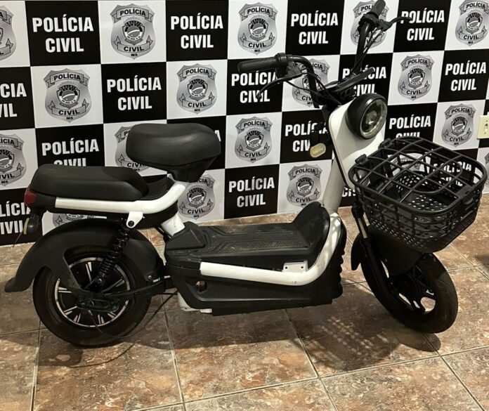 Polícia Civil recupera bicicleta elétrica furtada e prende homem por receptação em Nova Andradina