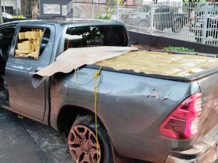 Maconha apreendida após perseguição em Dourados pesou 2,3 toneladas