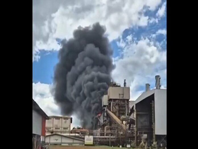 VÍDEO: Incêndio atinge usina de Nova Alvorada do Sul