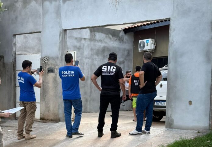 Polícia Civil realiza reprodução simulada relacionada à homicídio ocorrido em Caarapó