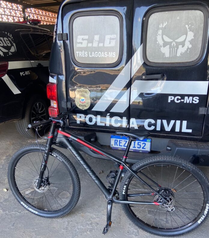 Polícia Civil recupera bicicleta furtada e indicia homem por receptação em Três Lagoas
