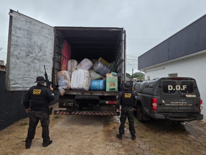 DOF apreende carga contrabandeada de R$ 2,1 milhões em Santa Rita do Pardo