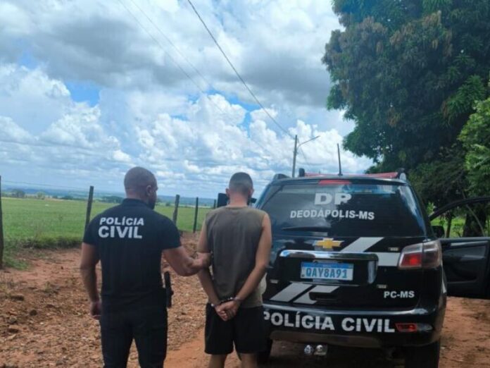 Homem que matou jovem a facadas em Deodápolis é preso