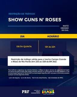  PRF detalha caminh&otilde;es que ser&atilde;o proibidos entre Campo Grande e Ribas 