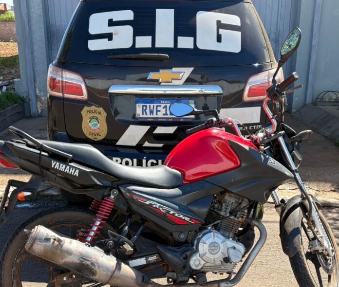 Polícia Civil prende apontado por furto de motocicleta e recupera veículo em Nova Andradina