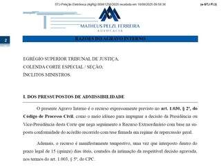 STJ recebeu documentos de escritório de MS com comando oculto de IA STJ recebeu documentos de escritório de MS com comando oculto de IA