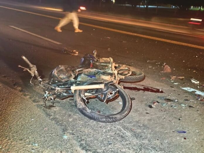 Jovem fica gravemente ferido após colisão entre moto e Peugeot na BR-163, em MS